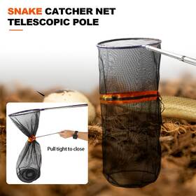 2314 Smarkey Snake Catcher Grabber Net Bag Handling Tools Reptile Catch Pole Stick Netting