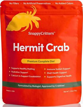 Snappycritters 070003490837 Hermit Crab Food - Premium Complete Diet. Non-gmo Organic. Us