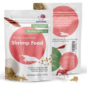 Snout And Shell 850040242454 Shrimp Snowflakes Food - High Protein Sinking Soy Pellets For Tropical Freshw