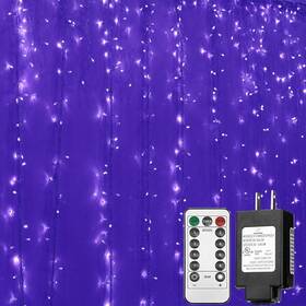 Sts-f5-300 Solhice Black Light Curtain String Lights 10ft X10ft 306