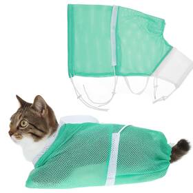 709364 Sorcristy Cat Bag For Bathing Breathable Mesh Shower Anti Scratch Adjustable