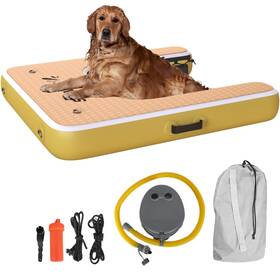 Sowkt 060666692457 Inflatable Floating Dock For Lakes - 6ft X 8 And Dog Large Floati