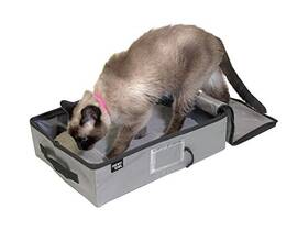 Sportpet Designs 083985100330 Large Travel Litter Bed Gray Box