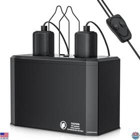 B0dmjyn581 Stanley Dual Dome Reptile Lamp Fixture For Heat And Uvb Bulbs - 100w Max 8.1 Inch