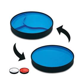 Sne95bb Stayware Stayneat Suction Plate 2n1 Divided/scoop Dish Non-slip Guard Usa Bl