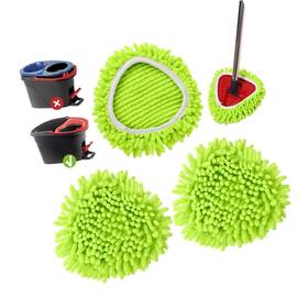 Jkf-us-mrh-003 Strendier 3 Pack Chenille Mop Head Replacements Compatible With Ocedar Easywring 1 Tan