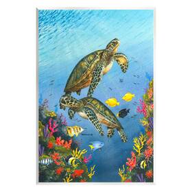 Stupell Industries 197081822260 Sea Turtles Swimming Reef Wood Wall Art Design By Dave Bartholet