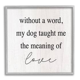 Stupell Industries 197658375403 Meaning Of Love Dog Pet Phrase Framed Giclee Art Design By Lilft Rue