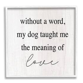 Stupell Industries 197658375458 Meaning Of Love Dog Pet Phrase Framed Giclee Art Design By Lilft Rue