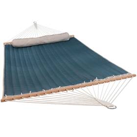 Sunnydaze 819271024666 Double Quilted Polyester Hammock With Detachable Pillow -... Fast Ship