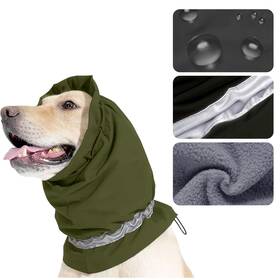 Superpaws 717331891039 Dog Neck Gaiter-snowproof Thicken Head Warmer For Winter Adjustable No Fl