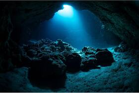 Suplier 726084539877 Cave Reptile Habitat Background Rock With Sunbeams Terrarium Backdrop Abstr