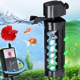 Wp-590f Tararium Aquarium U-v Filter 290gph With Scientific Timer For 40-150 Gallon Fish Turtle