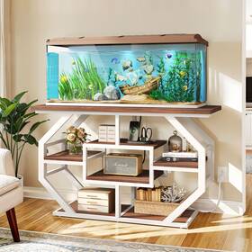 Taus 197839702936 55-75 Gallon Aquarium Stand With Power Outlet Display For Turtle Tank