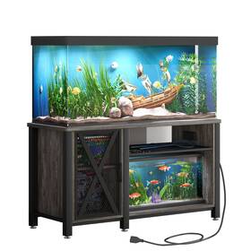 Beyshoh4yo Taus Aquarium Stand Storage Cabinet For 40-75 Gallon Fish Tank With Power Outlets