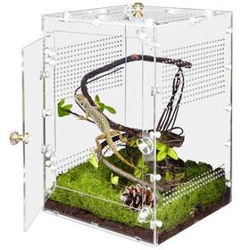 Ff-014 Tcooso Reptile Enclosure 10 Gallon For Crested Gecko Lizard Bearded Dragon Snakes
