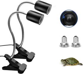 Rhl000 Techsea 2 Pack Reptile Heat Lamps With 360 Rotatable Clips Uva Uvb Spectrum