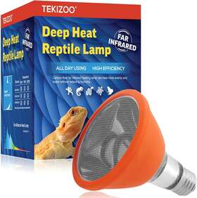 Tekizoo 445044532538 Deep Heat Lamp Infrared Heater Light For Reptile And Amphibian Pet 75 W