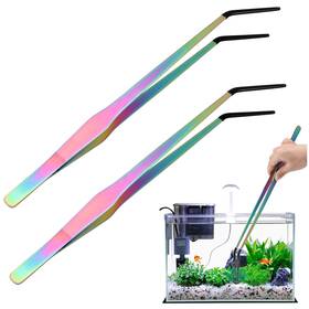 Oli-xywsjz-cjz-2p Texsens Fba Oliiss Reptile Feeding Tongs With Rubber Tip - 15 Inch Coloful