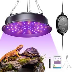 Uvl-001 Tfnn Uvb Light For Reptiles Reptile Fixture With 3-6-12 Cycle Timer And 3 Bri
