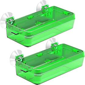 Dx-234-lg Tfwadmx 2 Pcs Reptile Feeder Chameleon Bowl Water Dish With Large Green