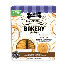 Three Dog Bakery 701159143135 Churro Lickftn Crunch Vanilla And Cinnamon Crunchy Treats 1