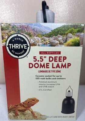 5320042 Thrive 5.5 Inch Deep Dome Lamp Reptile Terrarium Heat Light Fixture Etl Certified
