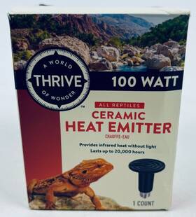 Thrive 737257844360 Ceramic Heat Emitter For All Reptiles 100 Watt Lasting Up To 20 000 Hours