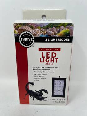 Thrive 737257889064 Reptile Mini Led Light 2 Modes Ultraviolet Nightlight/bright Daytime