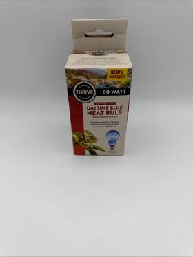 Thrive 737257958531 Reptile Daytime Blue Heat Bulb 60 Watt Brand New Crabs Snakes Frogs