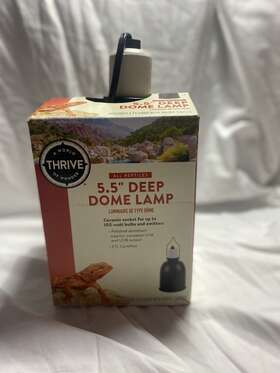 Thrive 737257969490 2 5.5 Inch Deep Dome Lamp S With Bulbs For Reptiles 6 Ft Cord On/off Switch
