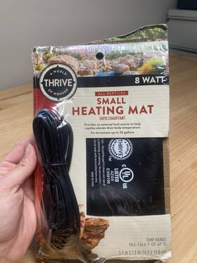 E359100 Thrive Small Heating Mat 8 Watt For Reptiles