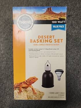 Thr-20-546815 Thrive Reptile Pet Desert Basking Dome And Bulb Set 100 Watt