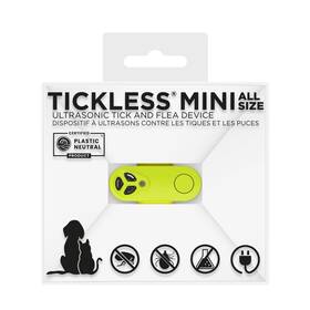 Tickless 812508032670 Mini Ultrasonic Tick And Flea Device Neon Yellow Fragrance-free Rechargeabl