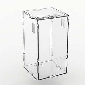 Tigerily 445035416458 Acrylic Mini Reptile Tank Habitat Transparent Terrariums &locking Latch Suitable