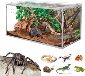Tigerily 445049198128 No Assembly Acrylic Tarantula Enclosure Terrarium And Magnetic Button 8 4