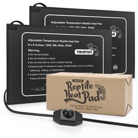 Tikaton 371180332770 Reptile Heat Pad - Adjustable Temperature Under Tank Heater For 10-20