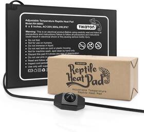 Tikaton 445008131111 Reptile Heat Pad - Adjustable Temperature Under Tank Heater For 10-20gal