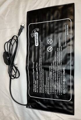 Tikaton 752454323166 Reptile Heat Pad Temperature Adjustable Under Tank Heater 6x8 Inch 10 Gallon