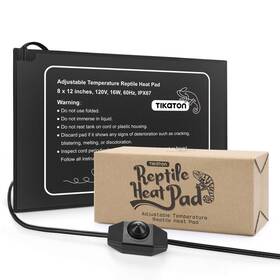Tikaton 752454323227 Reptile Heat Pad - Adjustable Temperature Under Tank Heater For 10-20