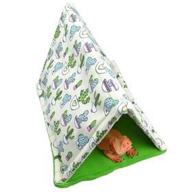 Tinkare 907889810017 Reptile Sleeping Bed Bearded Dragon Tent Hide Habitat Shelter For Lizard Bear
