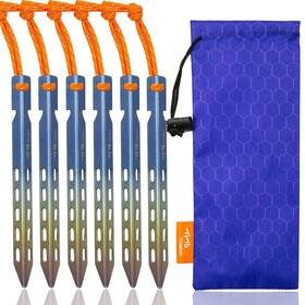Us-051001-dv Tito Titanium 6 Pack Tent Stakes 14x14x160mm V-shaped Windproof Nail Peg