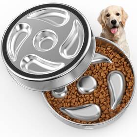 Rsty3 Tivray Slow Feeder Dog Bowls 304 Stainless Steel Bowl 3.8 Cups Meta