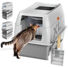 Tom & Sora Creations 198715981858 Stainless Steel Sifting Litter Box Cat For Pine Pellets A Tom & Sora Creations 198715981858 Stainless Steel Sifting Litter Box Cat For Pine Pellets A