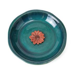 Topadorn 615855865522 12.2ftft Ceramic Birdbath And Birdfeeder For Bee Birds Outdoors 2 Inch Dept