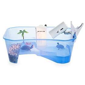 Total Turtle Tank 082056657056 For Kids And Reptile Lovers With A Lamp. Breeds Up To