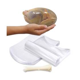 Tpsb 748079846227 Poultry Shrink Bags - Clear 13 Inch X 18 Chickens Or Rabbits With Zip T... Fast Ship