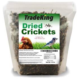 Tradeking 752830426788 Natural Dried Crickets Food For Bearded Dragons Wild Birds Chicken Fish