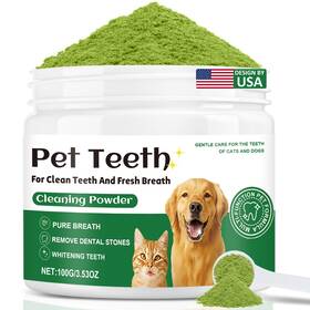 Pet001 Trihood Dog Dental Powder For Teeth Cleaning Breath Freshener Plaque Tartar Remover