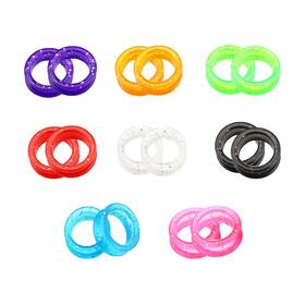 Ttbellok 644097634504 80 Pcs Round Scissors Finger Rings Silicone Shear Thumb Grips Inserts Groomi